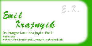 emil krajnyik business card